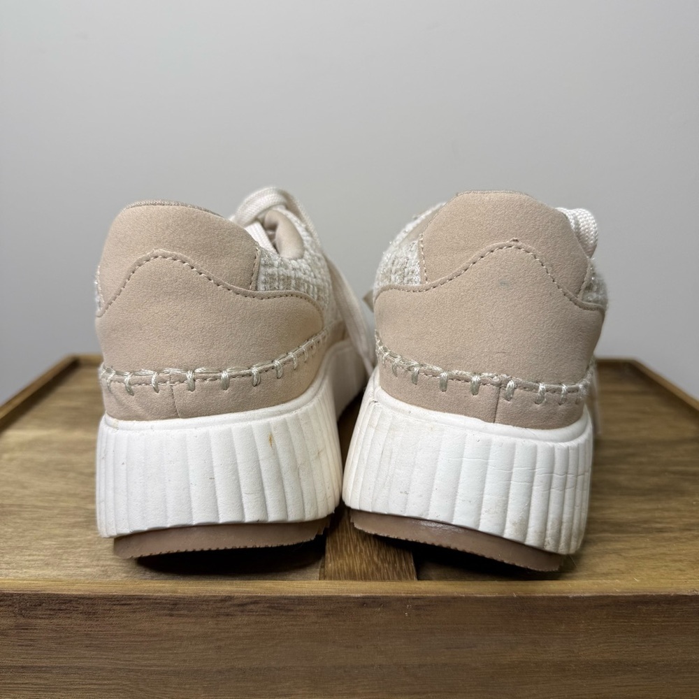 Serra Women's Beige Tweed Sneakers - Picture 6 of 9